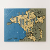 Geïllustreerde reiskaart van India Legpuzzel (Horizontaal)