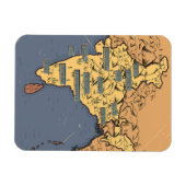 Geïllustreerde reiskaart van India Magneet (Horizontaal)