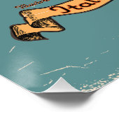 Geïllustreerde reiskaart van Italië Perfect Poster (Hoek)