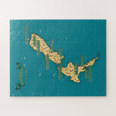 Geïllustreerde reiskaart van Nieuw-Zeeland Legpuzzel (Horizontaal)