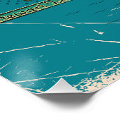 Geïllustreerde reiskaart van Nieuw-Zeeland Perfect Poster (Hoek)