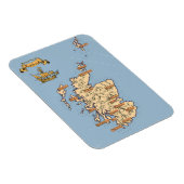 Geïllustreerde reiskaart van Schotland Magneet (Rechterzijde)