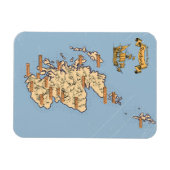 Geïllustreerde reiskaart van Schotland Magneet (Horizontaal)
