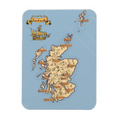 Geïllustreerde reiskaart van Schotland Magneet (Verticaal)