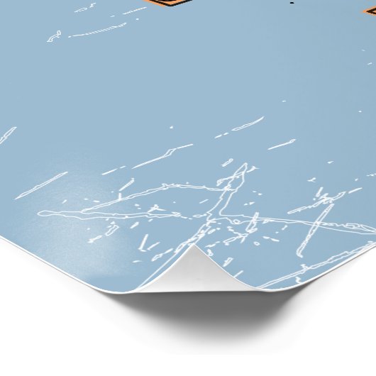 Geïllustreerde reiskaart van Schotland Perfect Poster (Hoek)