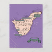 Geïllustreerde reiskaart van Tenerife Aankondigingskaart (Voorkant)