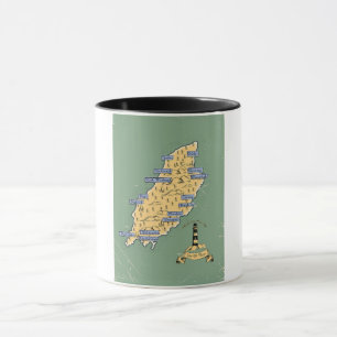 Geïllustreerde reisplattegrond Isle Of Man Mok