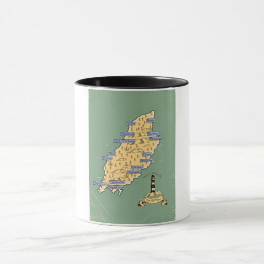 Geïllustreerde reisplattegrond Isle Of Man Mok (Midden)