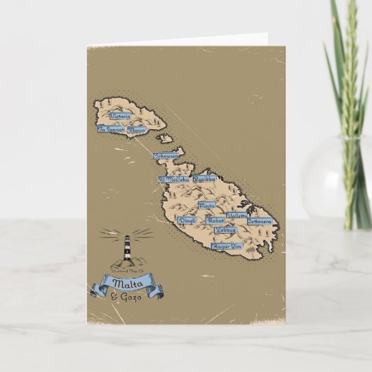 Geïllustreerde reisplattegrond Malta (Voorkant)