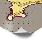 Geïllustreerde reisplattegrond van Engeland Perfect Poster (Hoek)