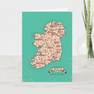 Geïllustreerde reisplattegrond van Ierland
