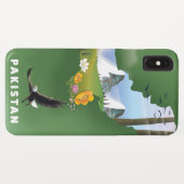 Geïllustreerde reisplattegrond van Pakistan. Case-Mate iPhone Case (Achterkant (horizontaal))
