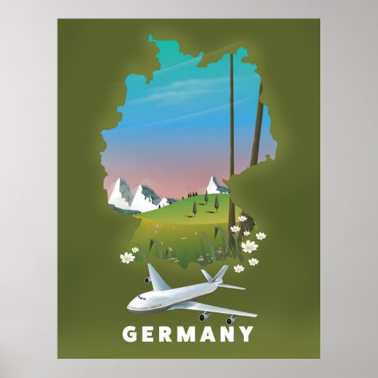 Geïllustreerde reisposter Duitsland Poster (Voorkant)