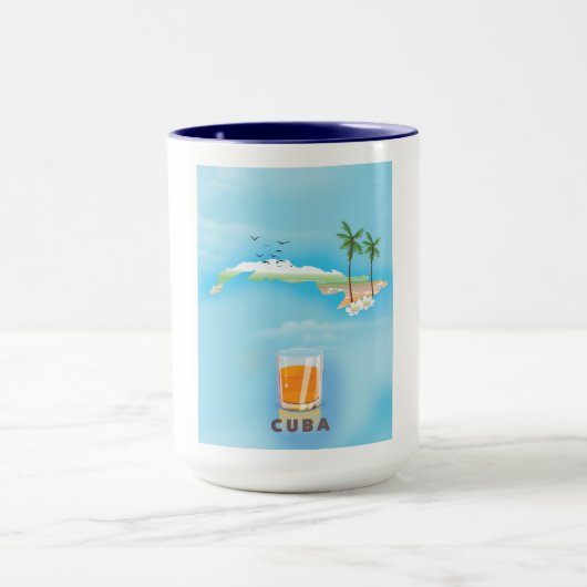 Geïllustreerde reisposter van Cuba Mok (Midden)