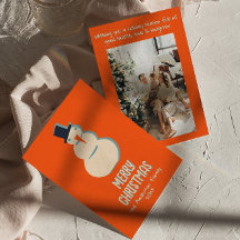  geïllustreerde rode crème sneeuwpop kerst