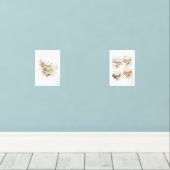 Geïllustreerde Roller Schaatsen Bloemen Print Set (Houten vloer)