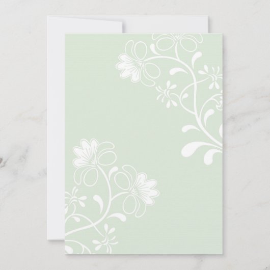 Geïllustreerde Rozen & Butterfly Spring Wedding Kaart (Achterkant)