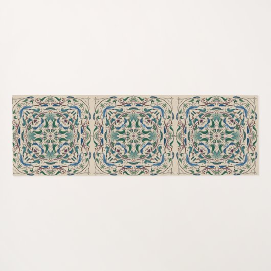 Geïllustreerde Sage Area Rug Yogamat (Achterkant (horizontaal))