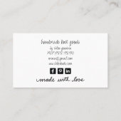 Geïllustreerde schapenbreiwerkplaats visitekaartje (Achterkant)