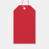 Geïllustreerde Schattigee Kerstman Gezicht Kerstva Cadeaulabel (Achterkant)