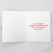 Geïllustreerde Schattigee puppy en kerstboom Kaart (Binnen)