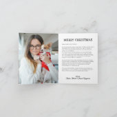 Geïllustreerde Schattigee Santa Face-vakantiefoto Kaart (Binnen)