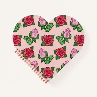 Geïllustreerde Sequin Rozen Notitieboek