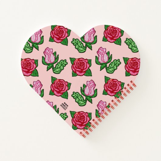 Geïllustreerde Sequin Rozen Notitieboek (Achterkant)