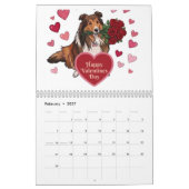 Geïllustreerde Sheltie Kalender (Feb 2027)
