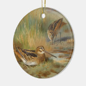 geïllustreerde snipvogels, Vogels Keramisch Ornament (Links)