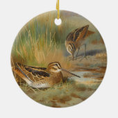 geïllustreerde snipvogels, Vogels Keramisch Ornament (Achterkant)