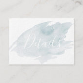 Geïllustreerde strandbruiloft Huwelijksdetails kaa Informatiekaartje (Achterkant)