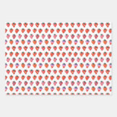 Geïllustreerde Strawberry Gift Wrap Collectie Inpakpapier Vel (Voorkant)