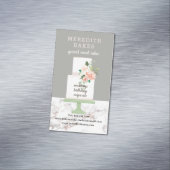 Geïllustreerde Taart Ontwerper Wedding Events Plan Magnetisch Visitekaartje (Voorbeeld)