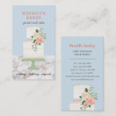 Geïllustreerde Taart Ontwerper Wedding Events Plan Visitekaartje (Voorkant / Achterkant)