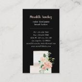 Geïllustreerde Taart Ontwerper Wedding Events Plan Visitekaartje (Achterkant)