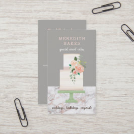 Geïllustreerde Taart Ontwerper Wedding Events Plan Visitekaartje