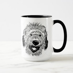 Geïllustreerde tekening van Goldendoodle Mok