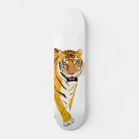 geïllustreerde tijger skateboard (Voorkant)