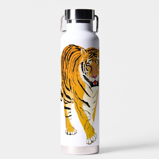 geïllustreerde tijger waterfles (Voorkant)