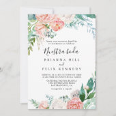 Geïllustreerde tropische bloemen Nuestra Boda brui Kaart (Voorkant)