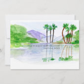 Geïllustreerde Tropische Huwelijks Tijdschema Uitn Kaart (Achterkant)