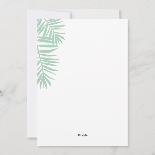 Geïllustreerde tropische kerstpalm feestdagenkaart (Achterkant)