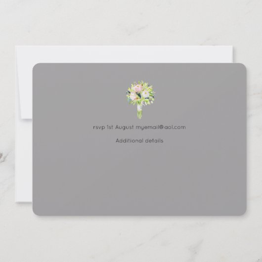 Geïllustreerde Trouwtijdlijn Uitnodiging Icoon Kra (Achterkant)