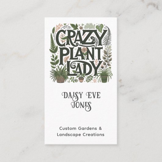 Geïllustreerde tuinarchitect visitekaartje (Voorkant)