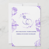 Geïllustreerde uitnodiging voor het opslaan van de (Achterkant)