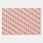 Geïllustreerde Verheugende Engelen Kerstvakantie Inpakpapier Vel (Voorkant)