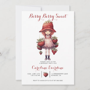 Geïllustreerde verjaardagsfeestje van Berry Sweet Kaart