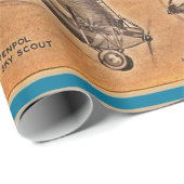 geïllustreerde vliegtuigen cadeaupapier (Rol Hoek)