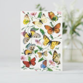 Geïllustreerde Vlinderkunst Flat Note Kaart (Staand voorkant)